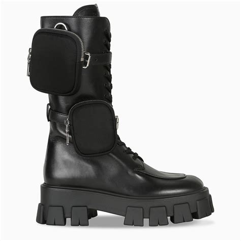 prada monolith patent leather booties dupe|prada lace up combat boots.